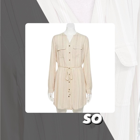 SO Dresses & Skirts - EUC SO Button Down Utility Dress